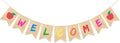 Uniwish Welcome Banner for First Day of School Classroom Decorations | Burlap by Uniwish