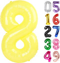 Yellow Number 8 Balloon 40 Inch, 8th Birthday Party Decorations Men Women | by IWERP