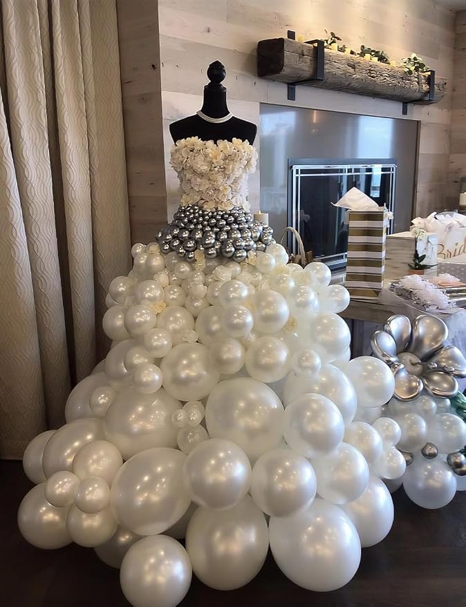 Pearl White Balloons, Engagement, Baby Shower, Birthday Party Decorations - Image 3