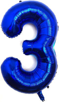 Lovoir 40 Inch Navy Blue Number 3 Balloon Large Size Jumbo Digit Mylar Foil by Lovoir