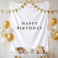 Oudain 60x78 Inch Happy Birthday Burlap Banner, Fabric Party Decorations by Oudain