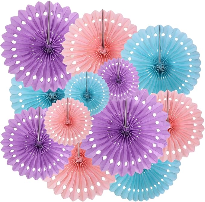 ZOOYOO Hanging Paper Fans Party Decorations, Ceiling Decor by ZOOYOO