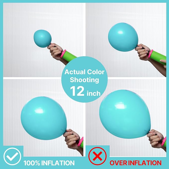 PartyWoo Teal Balloons 101pcs Turquoise Dark Teal Color 12 Inch | Balloons - Image 3
