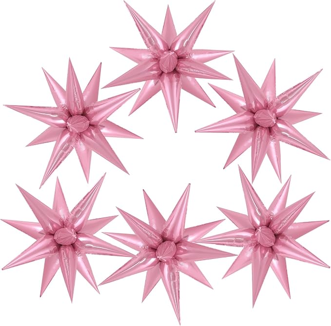 72 Pcs Star Balloons Foil Explosion Balloons Magic 12 Point Star Cone Balloon by Unknown