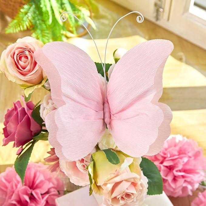 OBBOLO 3D Hanging Butterfly Decorations, Colorful Butterfly Birthday Party - Image 8