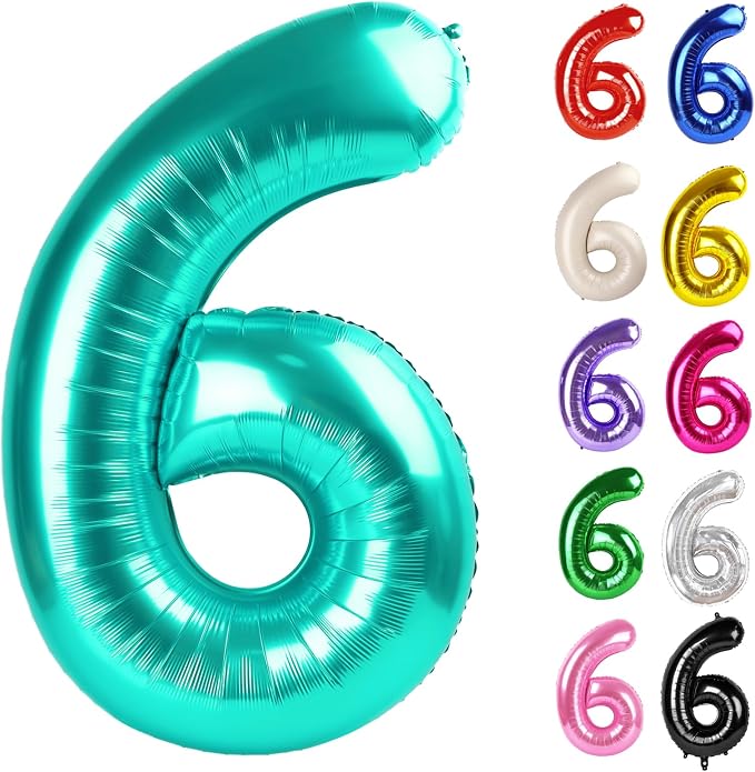 Nile Blue Number 6 Balloon 40 Inch by IWERP