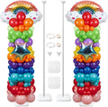 Skylety 2 Sets Rainbow Balloon Column Stand Kit Adjustable Colorful Balloon by Skylety