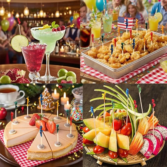 400PCS Fancy Toothpicks for Appetizers, 2.6IN Appetizer Picks for Cocktail - Image 2