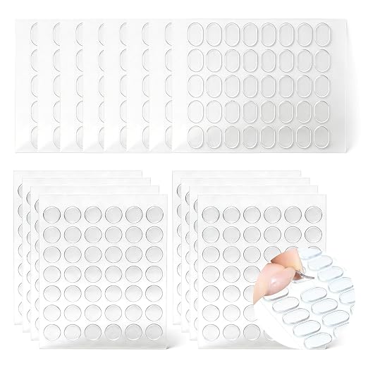 656PCS Double Sided Gel Glue Dots, Oval & Round Clear Sticky Dots, 8x13mm & by Unknown