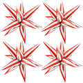 Red White Star Burst Balloons Circus Balloons Carnival Themed Party Decorations by Enimapod