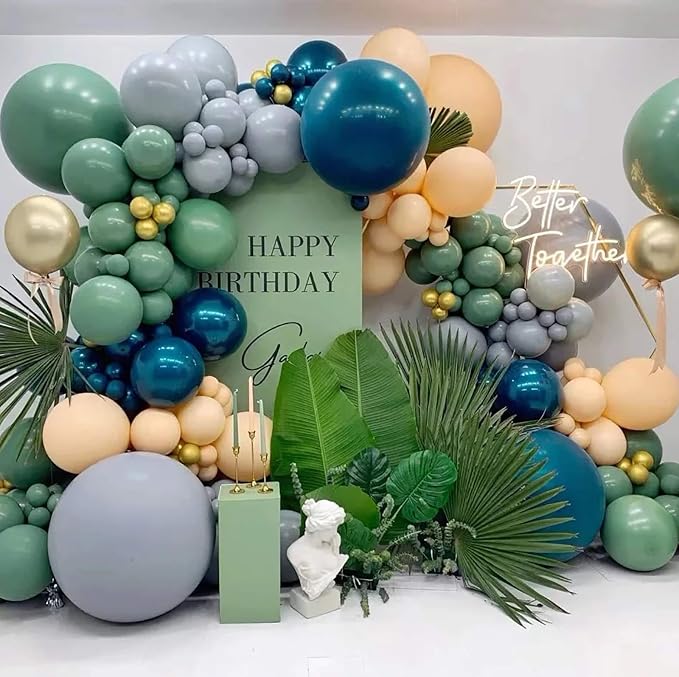 Bean Green Balloons 18 Inch 24 Pack Matte Helium Latex Round Balloons - Image 4