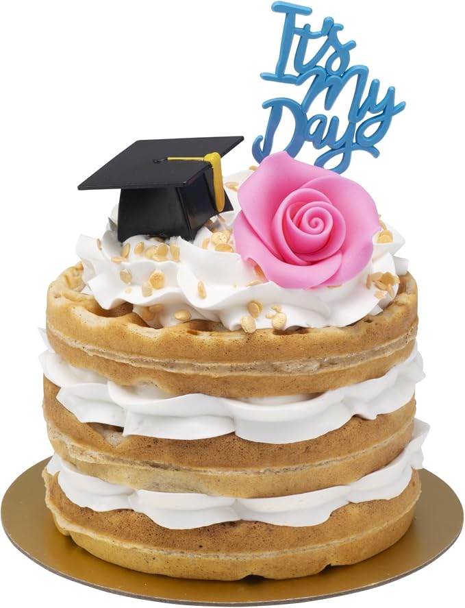 DecoPac Grad Hat Cupcake Toppers, 24 Graduation Cake Pics, Food Safe Cake - Image 8