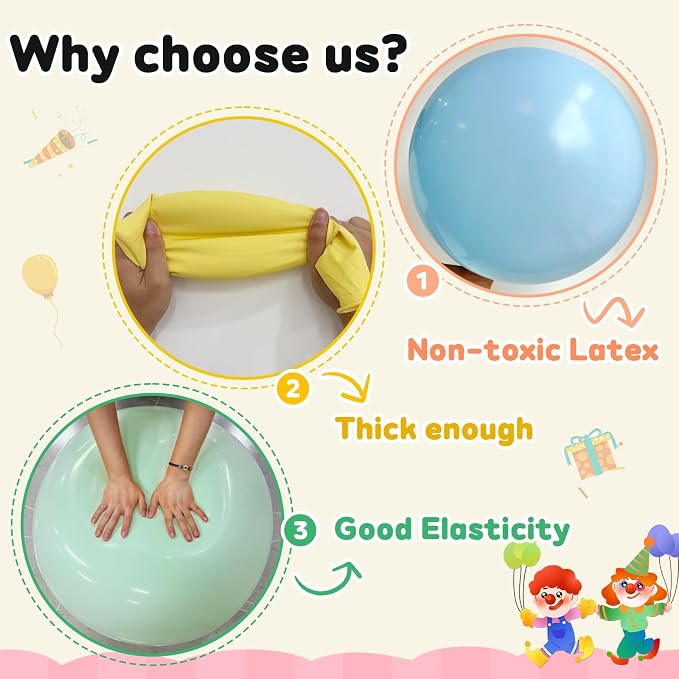 30 pcs Pastel Colorful Balloons 18 Inch - Image 3