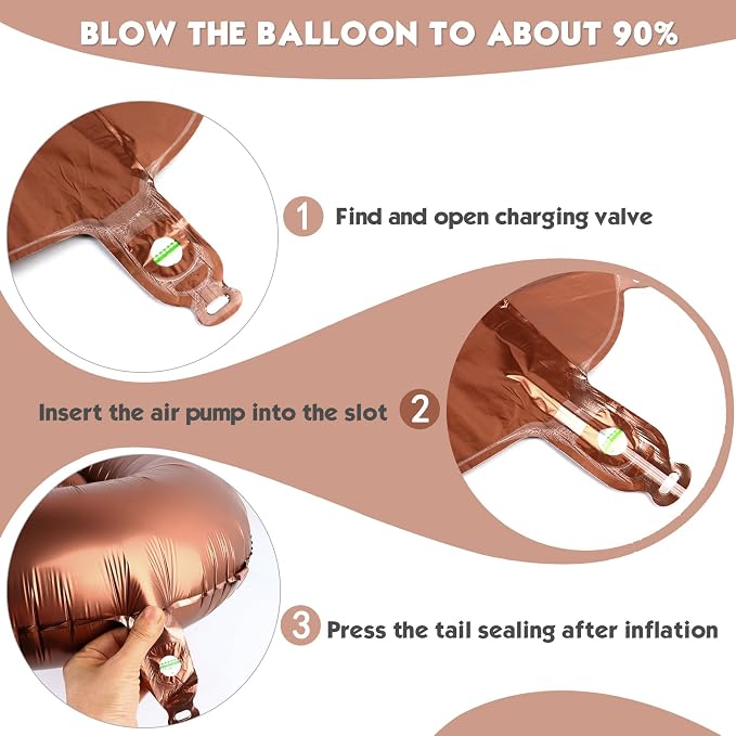 40 Inch Brown Number 1 Balloon Birthday Party Decorations - Image 6