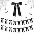2 Strings Black Bow Garland Banner Decorations by HILAVO