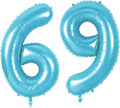 Number 69 Balloons for 69th Birthday Party Decorations, 0-100 Large No.69 by Joycard