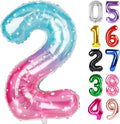 Starry Sky Number 2 Balloon 40 Inch, 2nd Birthday Decorations Men Women | Foil by IWERP