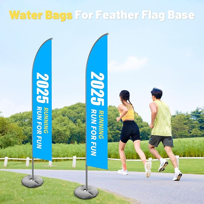 2 Pack 18" Water Weight Bags for Feather Flag Base, Water Bags for Weight | - Image 2