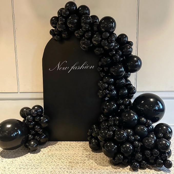 Awenztech 120pcs 5 inch Black Latex Balloons | Graduation, Anniversary - Image 5