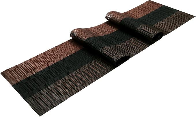 SHACOS Table Runners Woven Vinyl Table Mats 12x71 inch - Image 2