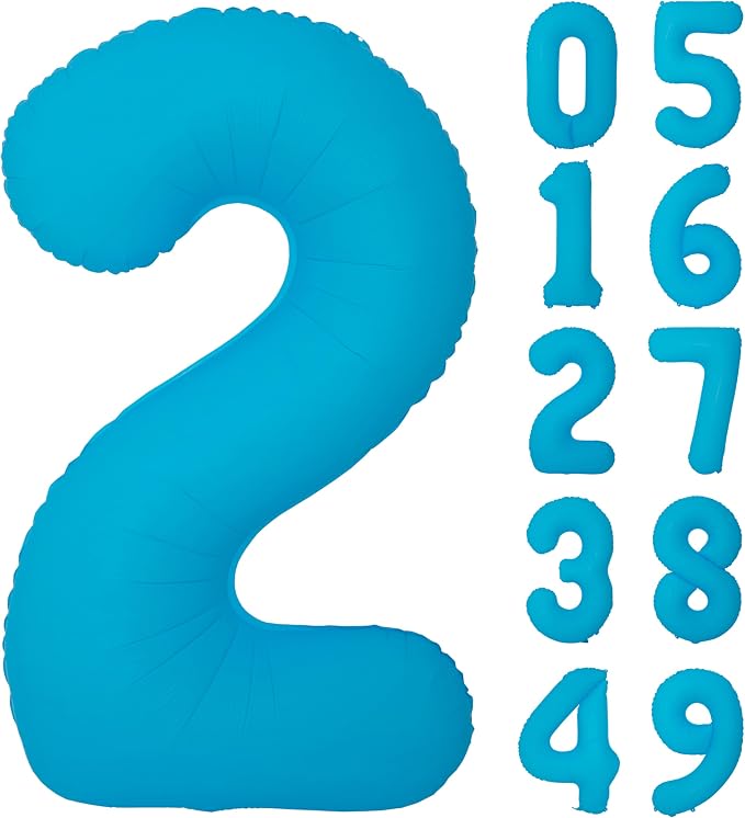 40 in Blue Number Balloon 2 Blue Fluorescent Birthday balloon Number 2 | Helium by Exquisitehighqualitypartydecorationstomeetyoureveryneed%EF%BC%81