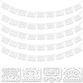 DOMESTAR 5 Packs 75 FT White Papel Picado Mexican Wedding Party Decoration | by DOMESTAR
