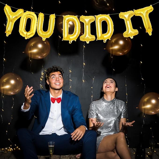 16 Inches YOU DID IT Graduation Letter Balloons Banner - Image 3