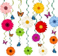 48 Pieces Spring Sun Flowers Butterfly Hanging Swirl Decorations Spirals by chiazllta