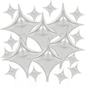 6 Pieces Of 26 Inch And 12 Pieces Of 10 Inch Silver Square Star Shaped by Unknown