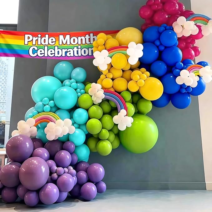Colorful Rainbow Balloon Garland Arch Kit - Image 7