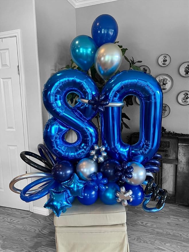 Numbers 17 Balloon 40Inch Blue Balloons - Image 4