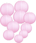 LIHAO Pink Paper Lanterns, 10 Pack, 6/8/10/12 Inch, Wedding Party Decor | by LIHAO