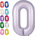 Lilac Number 0 Balloon 40 inch, Lavender Birthday Party Balloons Decorations | by Upgesy