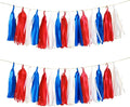 Red White Navy Paper Tassel, 15 Pack, Party Decorations by AimtoHome