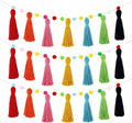 Syhood 3 Pcs Boho Tassel Garland Boho Rainbow Pom Pom Wall Decor Each 50'' by Syhood