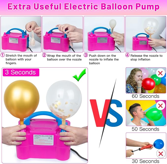 Balloon Column Stand Kit with Electric Balloon Pump | Adjustable Metal 9 Feet - Image 4