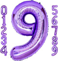 Purple Number 9 Balloons, 40 Inch Giant Number Balloons Foil Mylar Helium by Lovoir