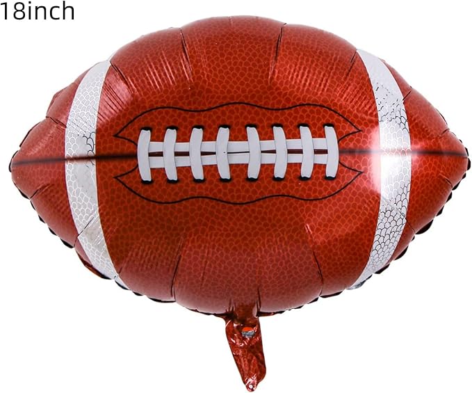 Football Balloons Birthday 1st Large Mylar Foil Football Balloons - Image 3