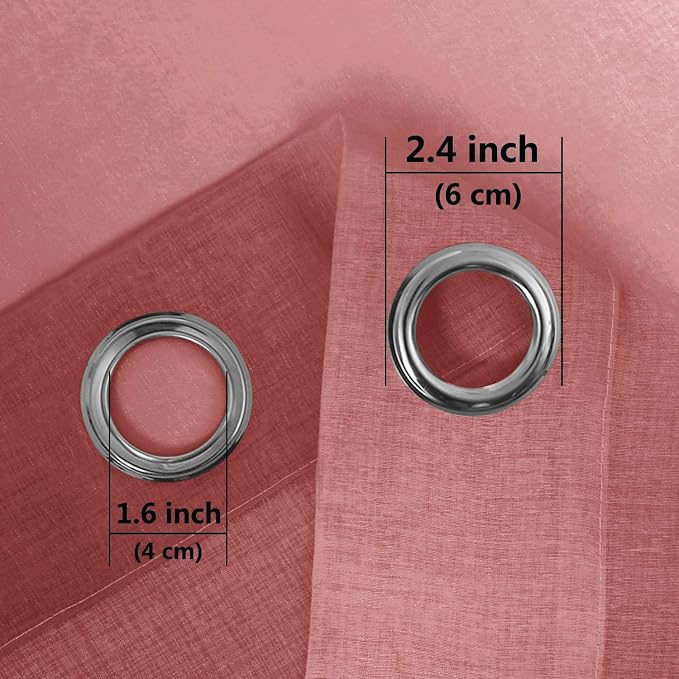 DWCN Ombre Faux Linen Sheer Curtains - Image 4