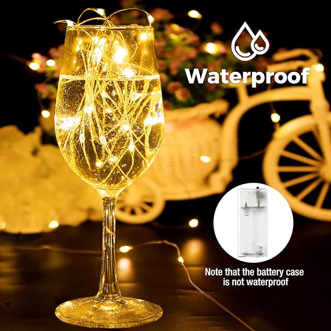 btfarm 10 Pack Fairy Lights Battery Operated with Timer, 10FT 30LED Twinkle Lights Waterproof, Copper Wire Christmas String Lights Battery Powered for Indoor Outdoor Wedding Party Holiday Decorations