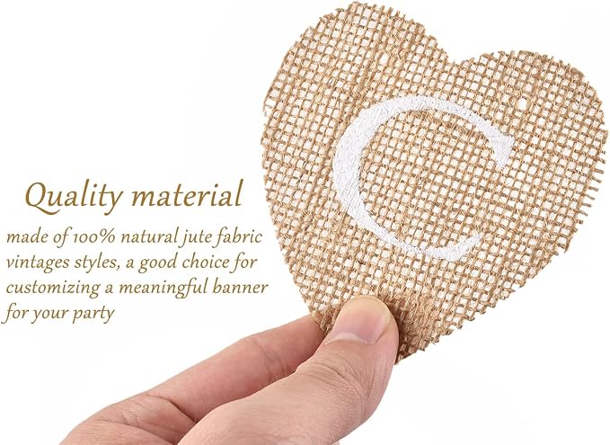 Cards Banner Heart Jute Burlap Banner Jute Garland - Image 8