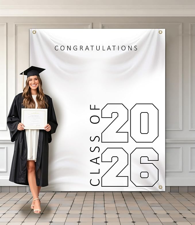 Class of 2026 Graduation Banner 5X6feet by ATFUNSHOP