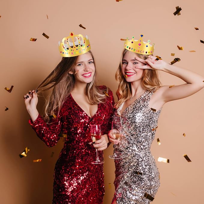 Gold Paper Crowns, Diy Birthday King Crowns Craft to Decorate, Paper Prince - Image 7