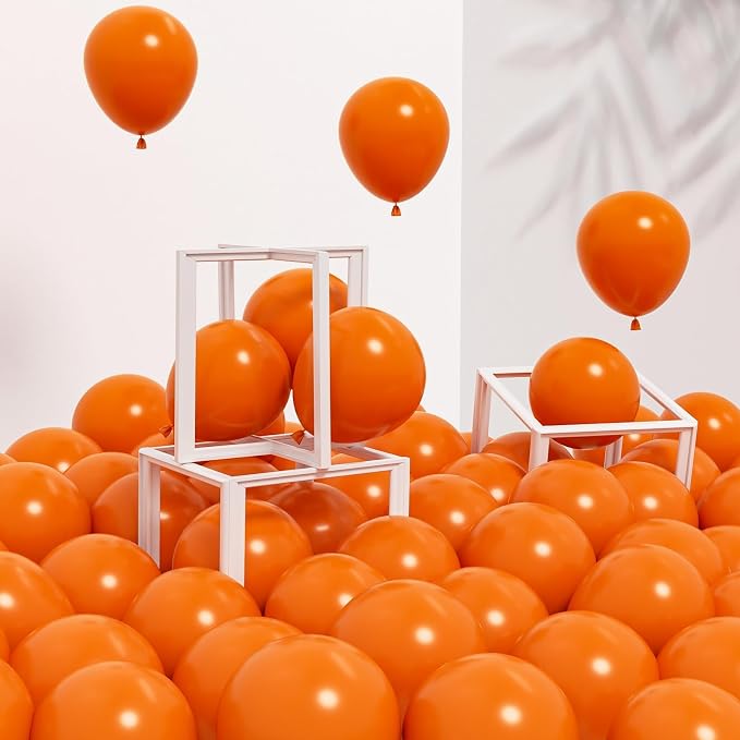 Awenztech 120pcs 5 inch Orange Latex Balloons | Graduation, Birthday Party by Awenztech