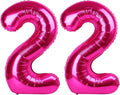 40 Inch Big Hot Pink Number 22 Balloon Birthday Decoration, Numbers 22 Helium by Upgesy