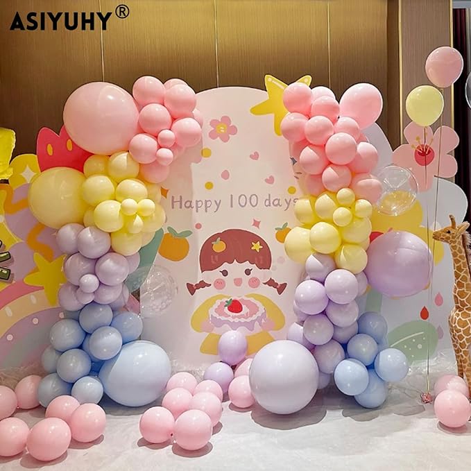 18 Inch Pastel Balloons 12 Pack Big Thick Latex Rainbow Large Multicolor Round - Image 3