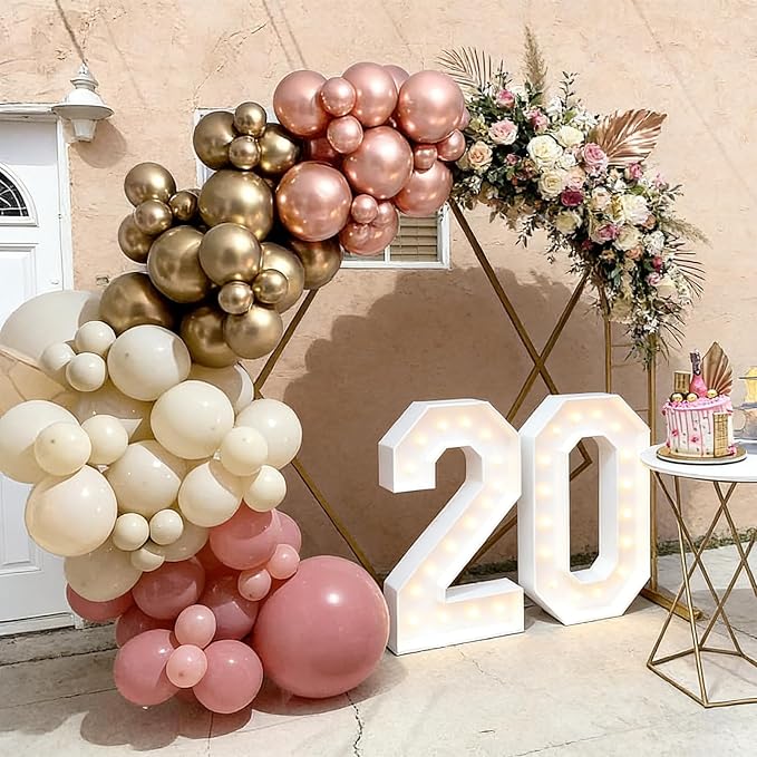 100pcs 5 Inch Small Metallic Rose Gold Balloons | 5” Mini Chrome Rose Pink - Image 3