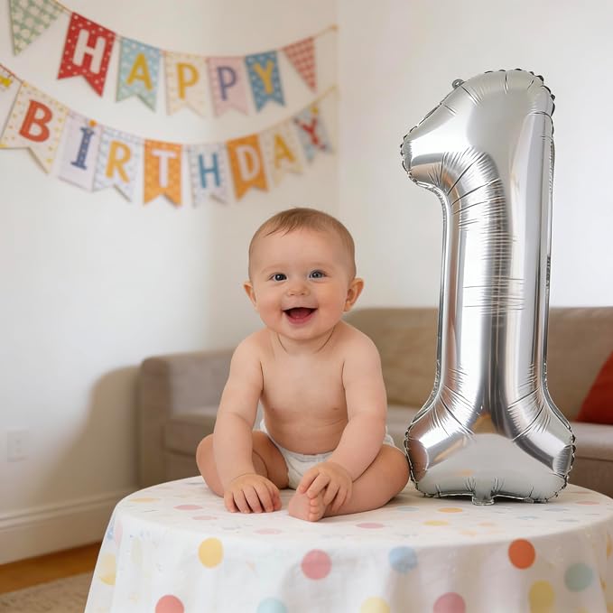 10 Pcs Silver Number 0-9 Balloons 16 Inch Number Mylar Foil Balloons Custom - Image 4