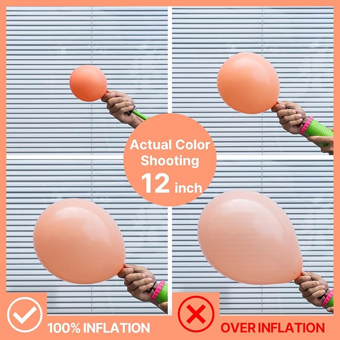 PartyWoo Peach Balloons 50pcs Pastel Light Orange Color 5 Inch | Balloons - Image 4