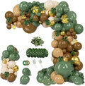 PERPAOL 140 pcs Jungle Safari Balloon Garland Kit, Sage Green Brown Safari Wild by Thesourceofpartyjoy